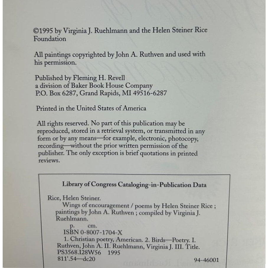 Helen Steiner Rice & John Ruthven 2‑Book Set – Eyes of Tenderness + Wings of Encouragement