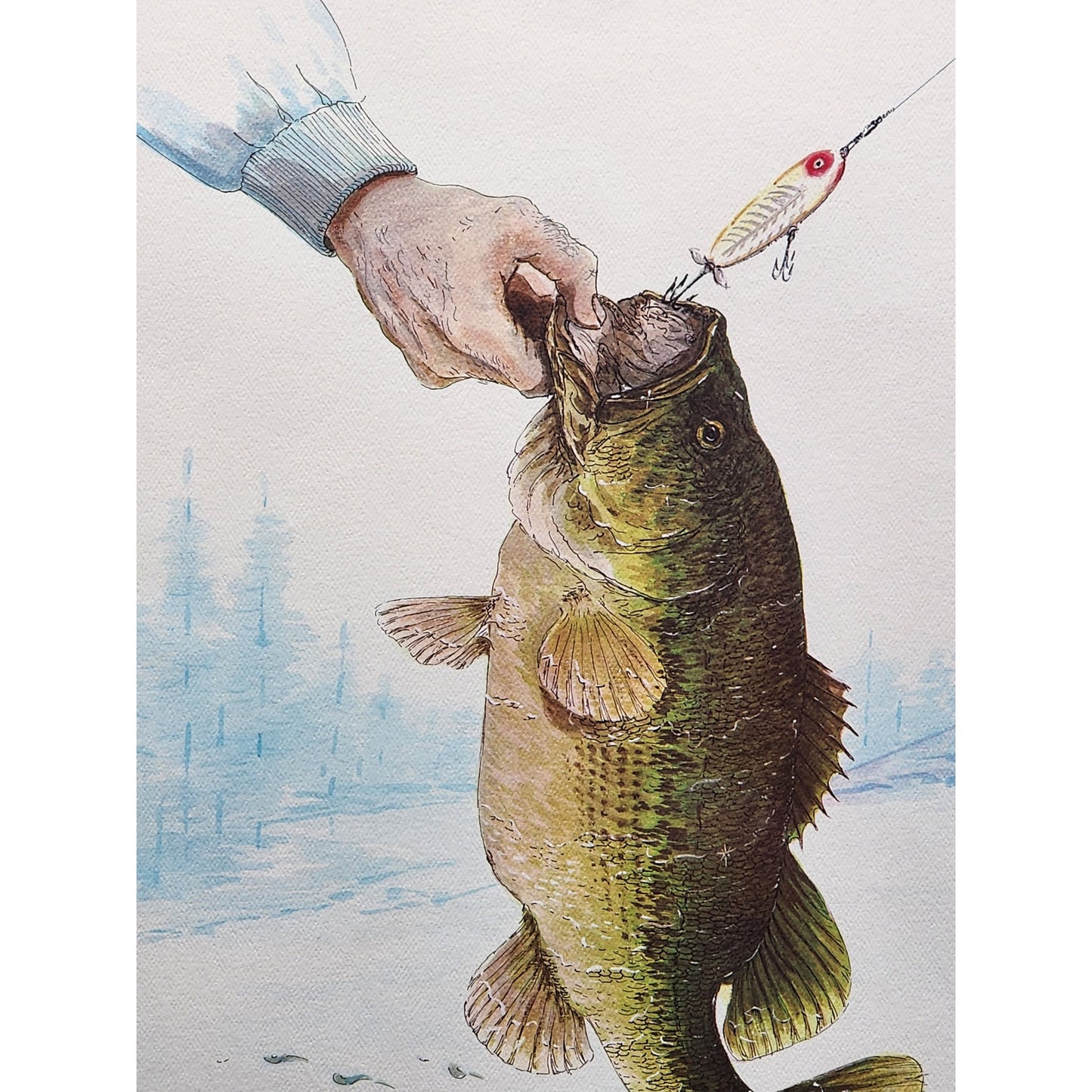 1979 “The Catch” Lithograph by Howard Fain Framed Ltd Ed 149/750 w/ COA - Rare