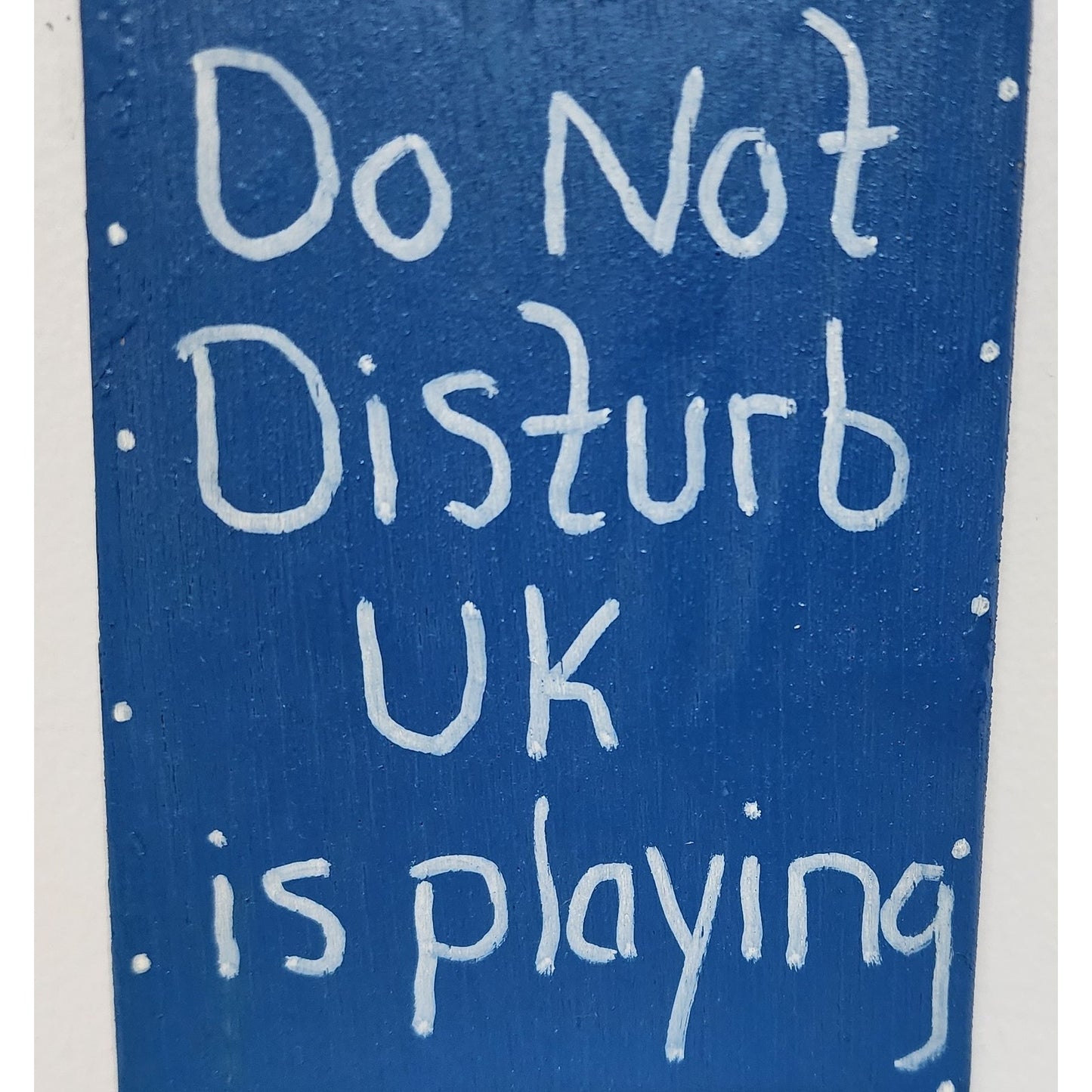 Vintage Handmade UK Wildcats Door Hanger “Do Not Disturb” w/ Basketball Ornament