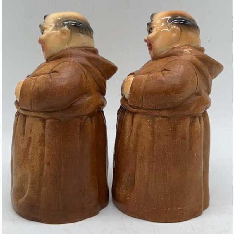 Vintage Twin Winton Monks Salt, Pepper Shakers,  1960s from California, Ceramic