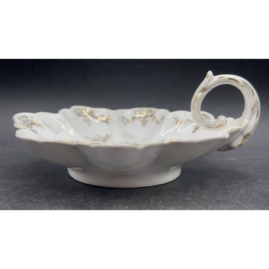 Antique Royal Bavarian Hand-Painted Cherub Porcelain Dish w/ Handle - Rare