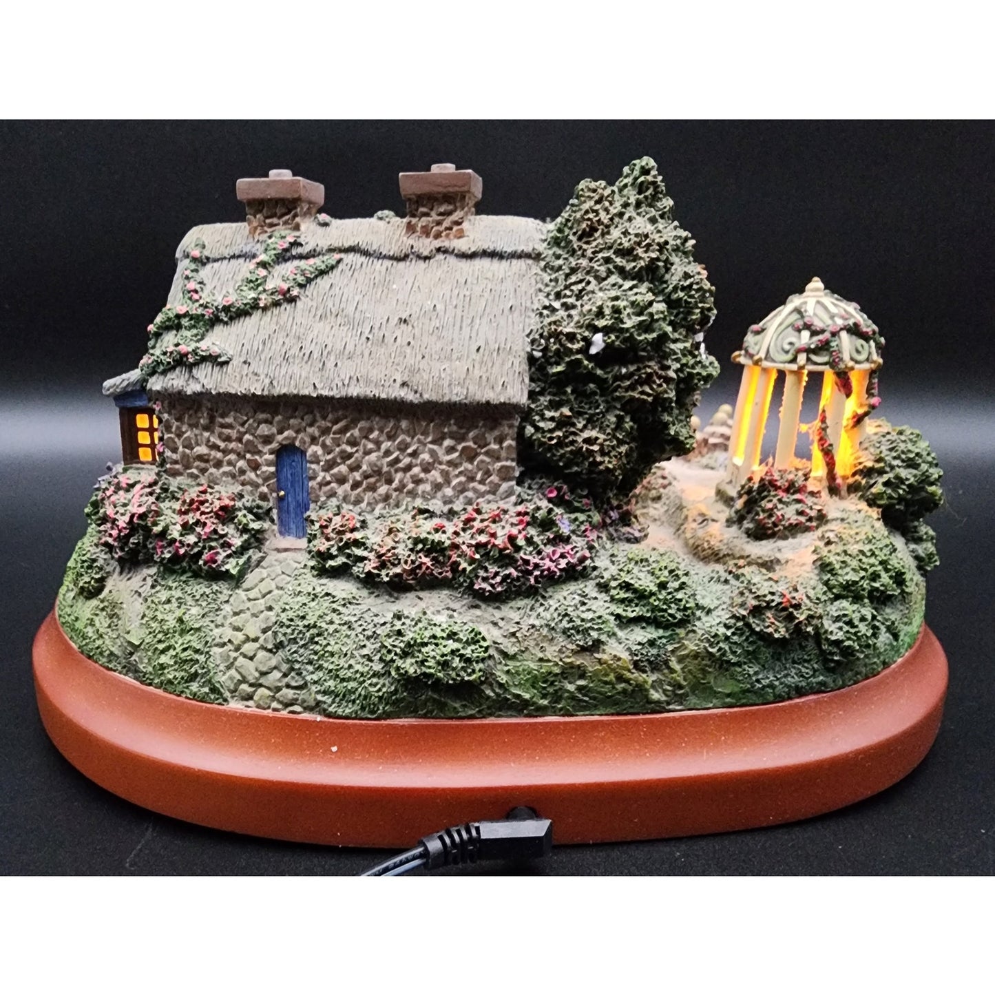 Thomas Kinkade Summer Serenity Masterpiece Village Lighted Sculpture A0083 COA