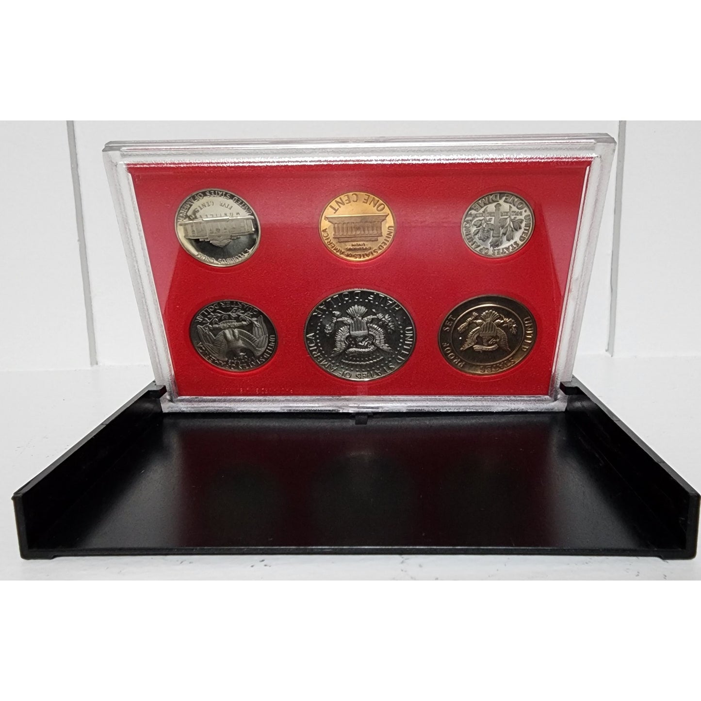 1982 U.S. Mint Proof Set 6 Coins + Treasury Token • Display Case • Original Pack