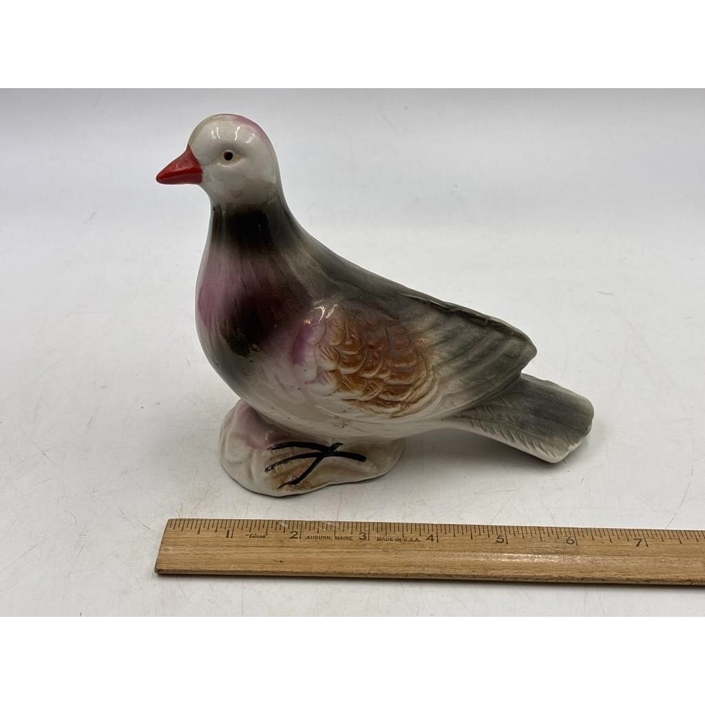 Vintage Pair of Pink Iridescent Pigeons - Made in Brazil - Beautiful!