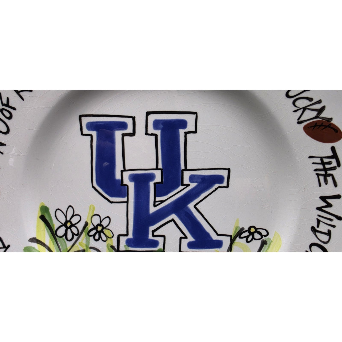 Vintage University of Kentucky UK Wildcats 10.5" Hand Painted Plate TCABELLS TOO