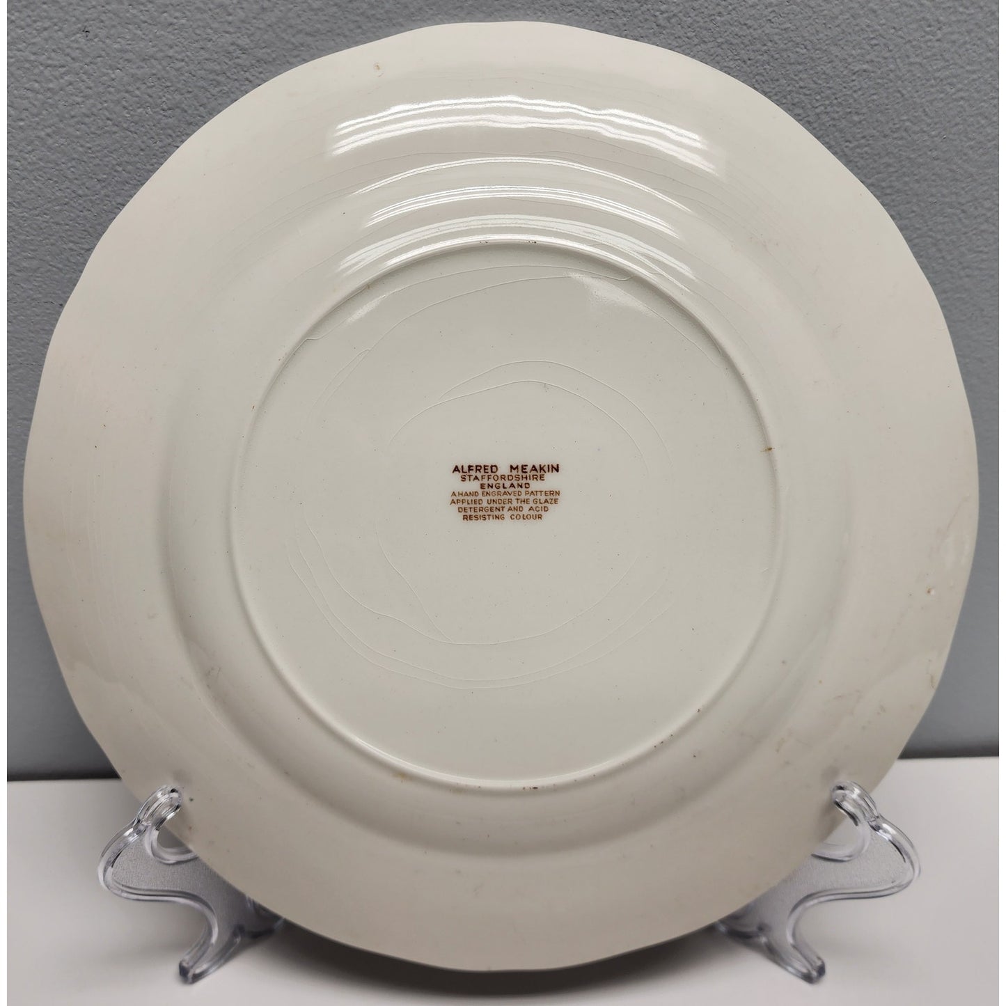 1975 Alfred Meakin Calendar Plate 9" – Hand Engraved Staffordshire England VTG
