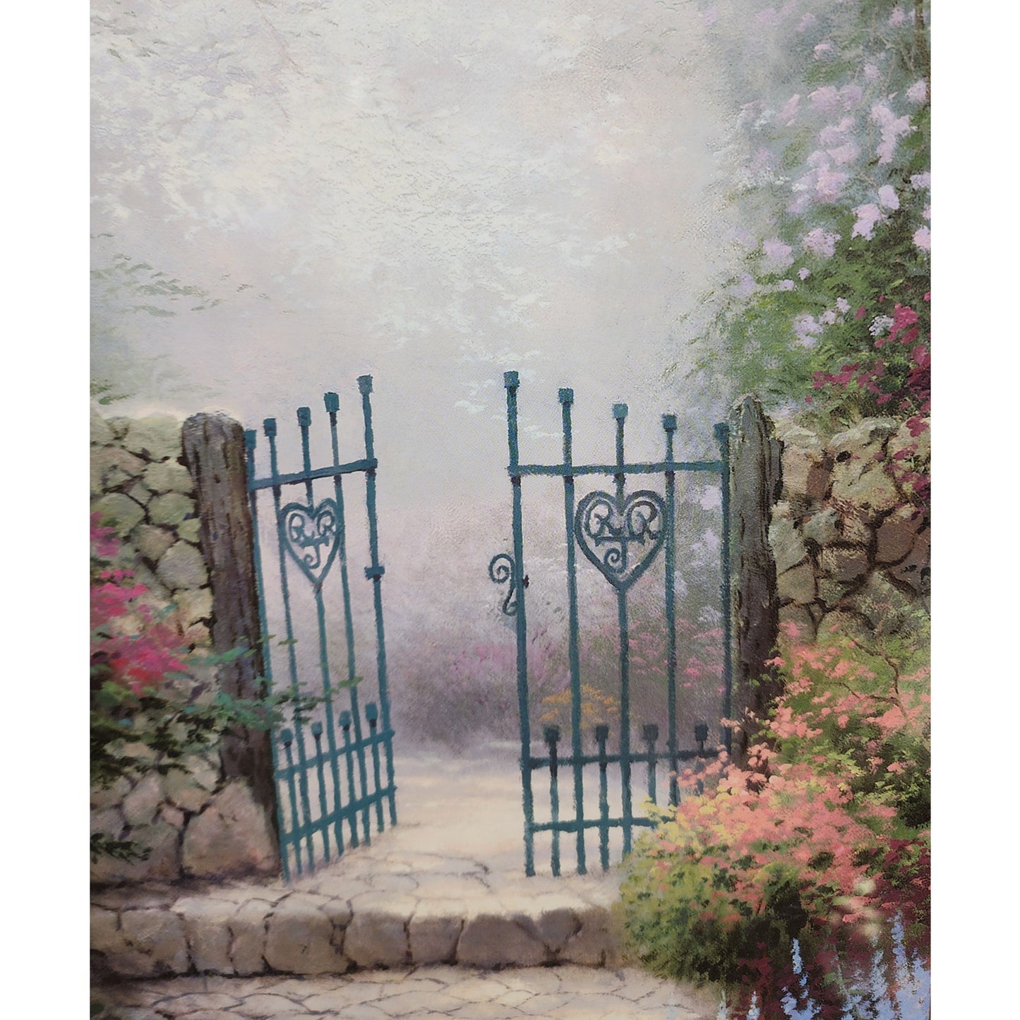 Thomas Kinkade Garden of Promise Lithograph Framed 22x29 Psalm 145:13 2002