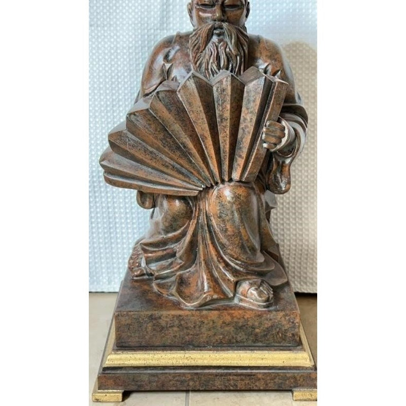 Vintage Oriental Scholar Statue – Ambience by Kichler – 22.5" Resin