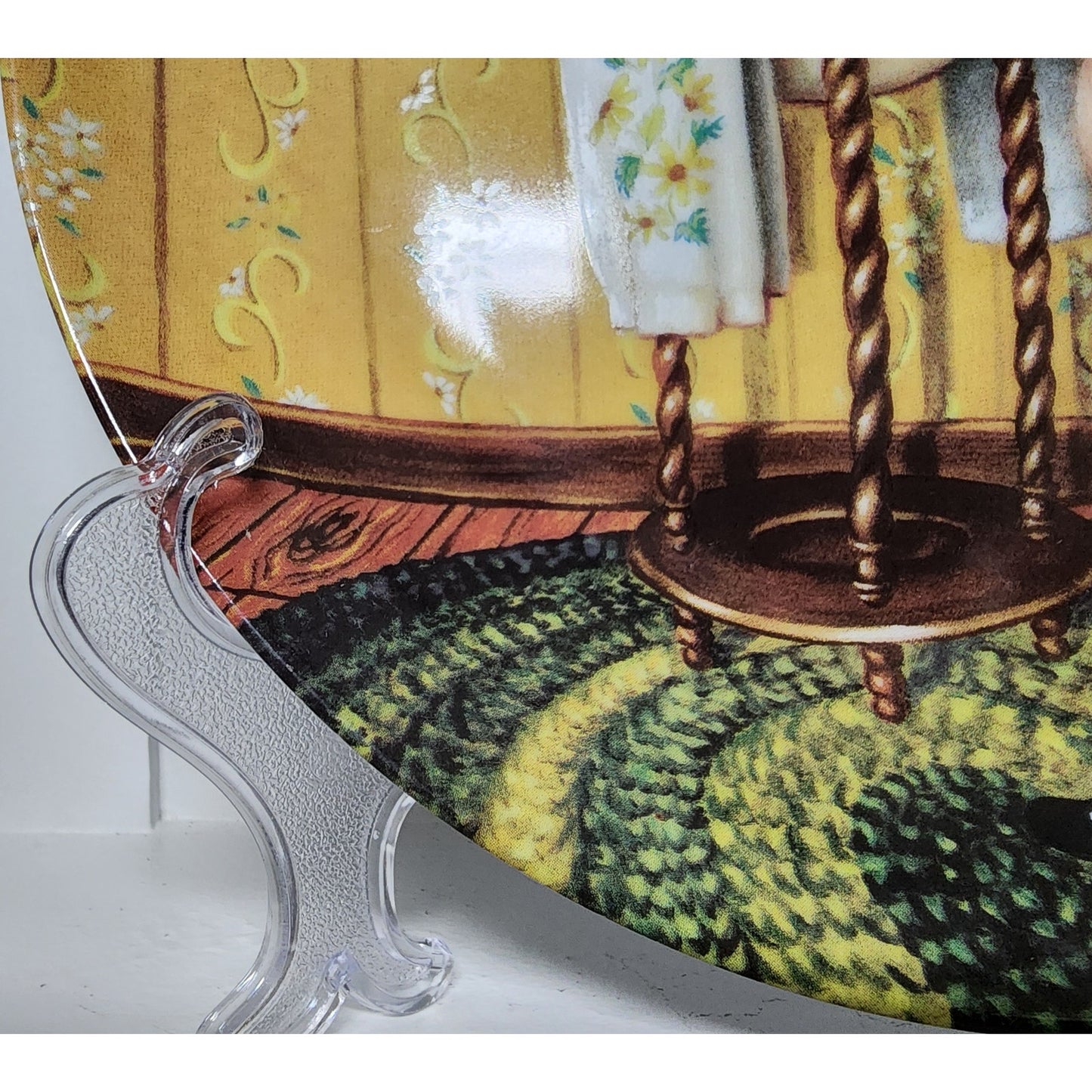 Amber Plate Glenice Yesterday’s Series Ltd Ed R.J. Ernst 8.25" Decorative VTG