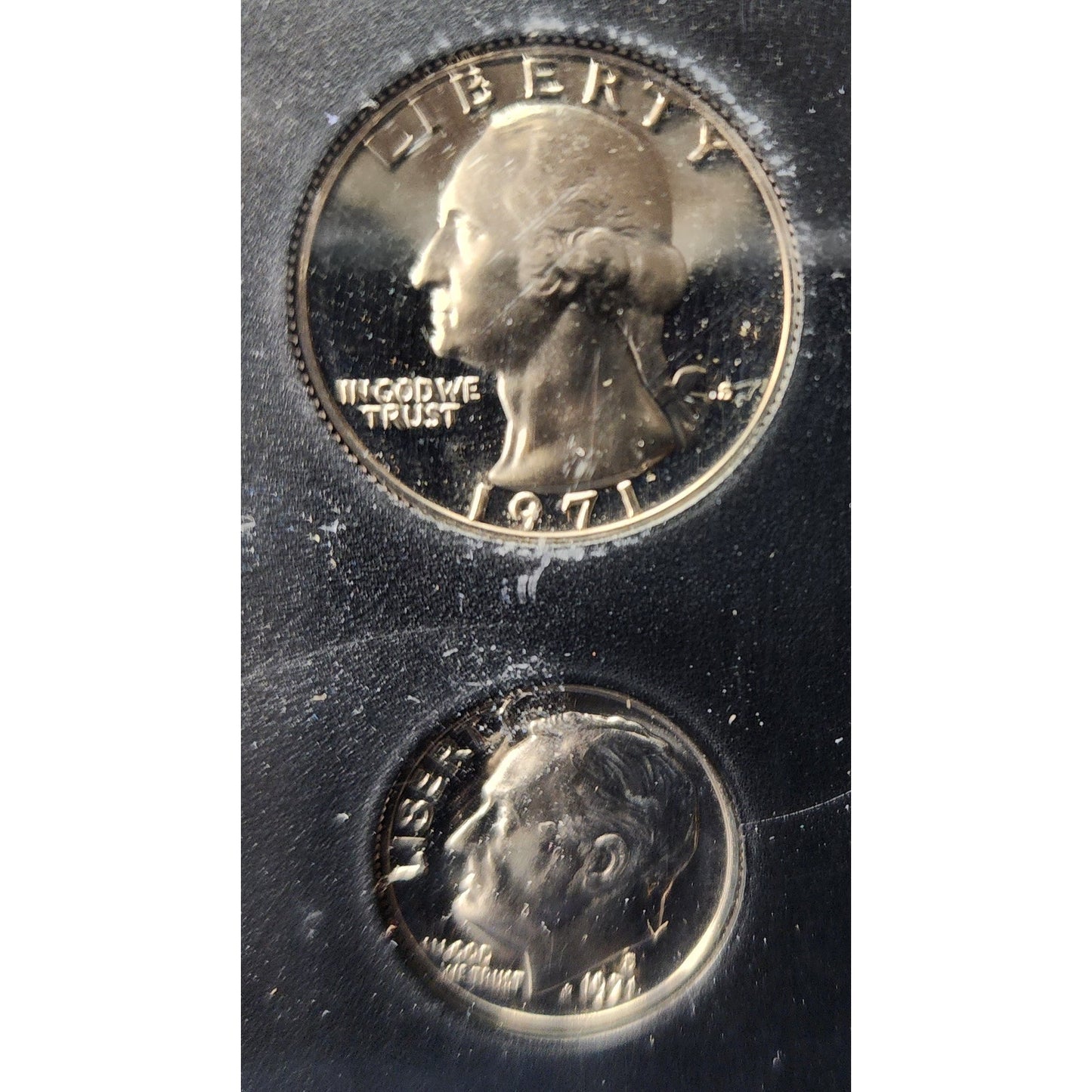 1971 U.S. Proof Set + 1863 Florida $1 Confederate Note • Display Pair • Repro