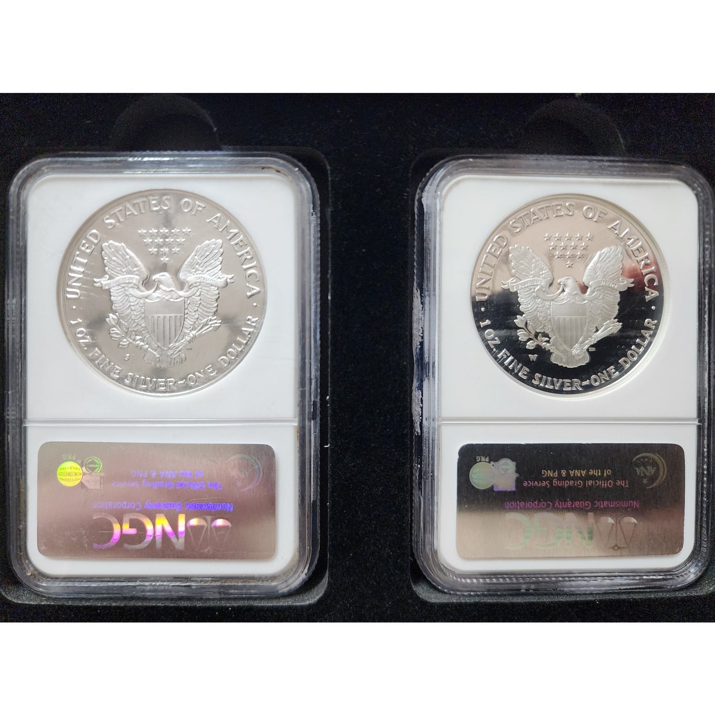 1992‑S & 2006‑W American Silver Eagle PF69 UC NGC 2‑Coin Set w/ Gift Box