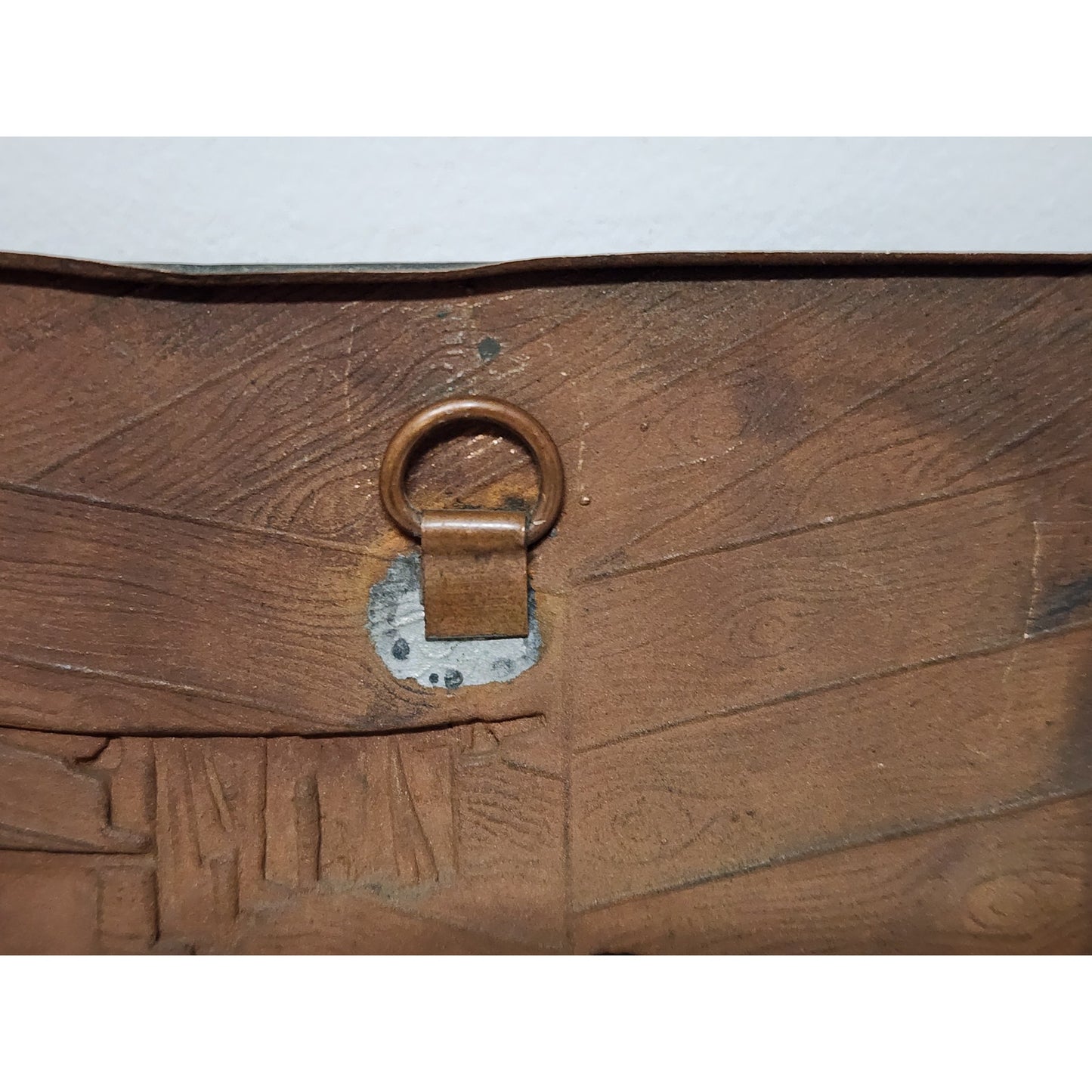 Vintage Embossed Copper Wall Art 8x5.75 Rustic Relief Panel w/ Hanger