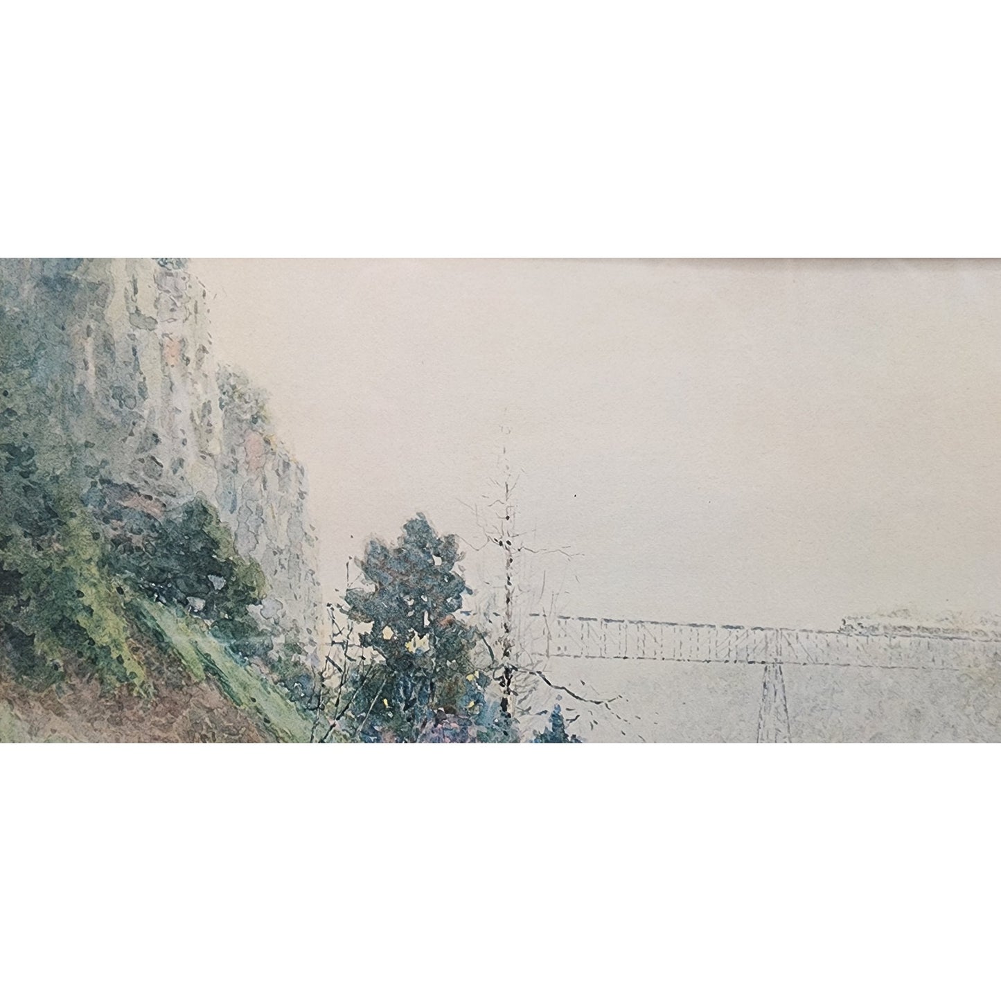 Paul Sawyier High Bridge 1978 Ltd Ed Framed Lithograph 24.5x18.75 COA