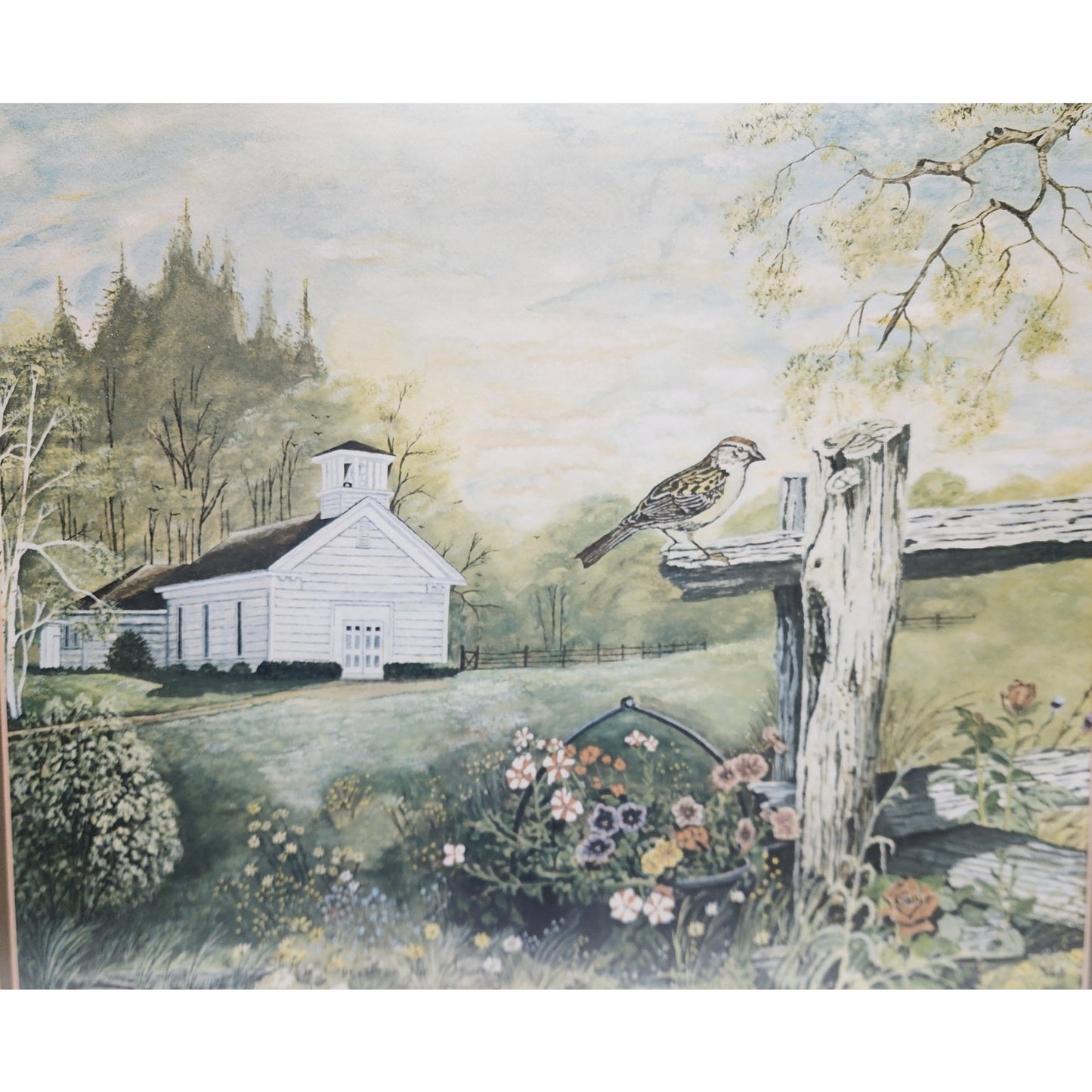 His Eye Is On The Sparrow Signed Lithograph by Jim Hamilton 177/500 Framed Art