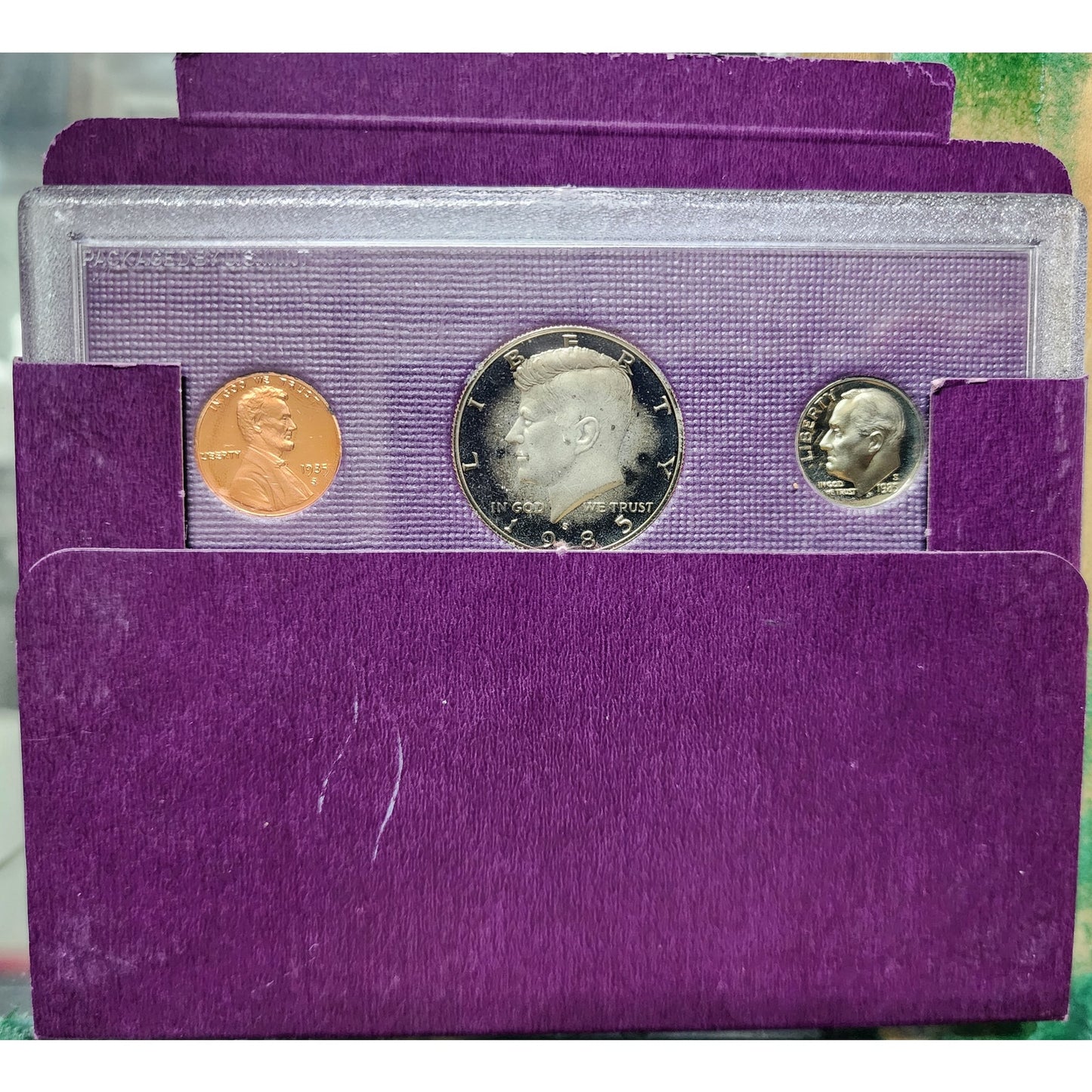 1985‑S U.S. Mint Proof Set • 5‑Coin Clad • Original Box • Brilliant Deep Proofs