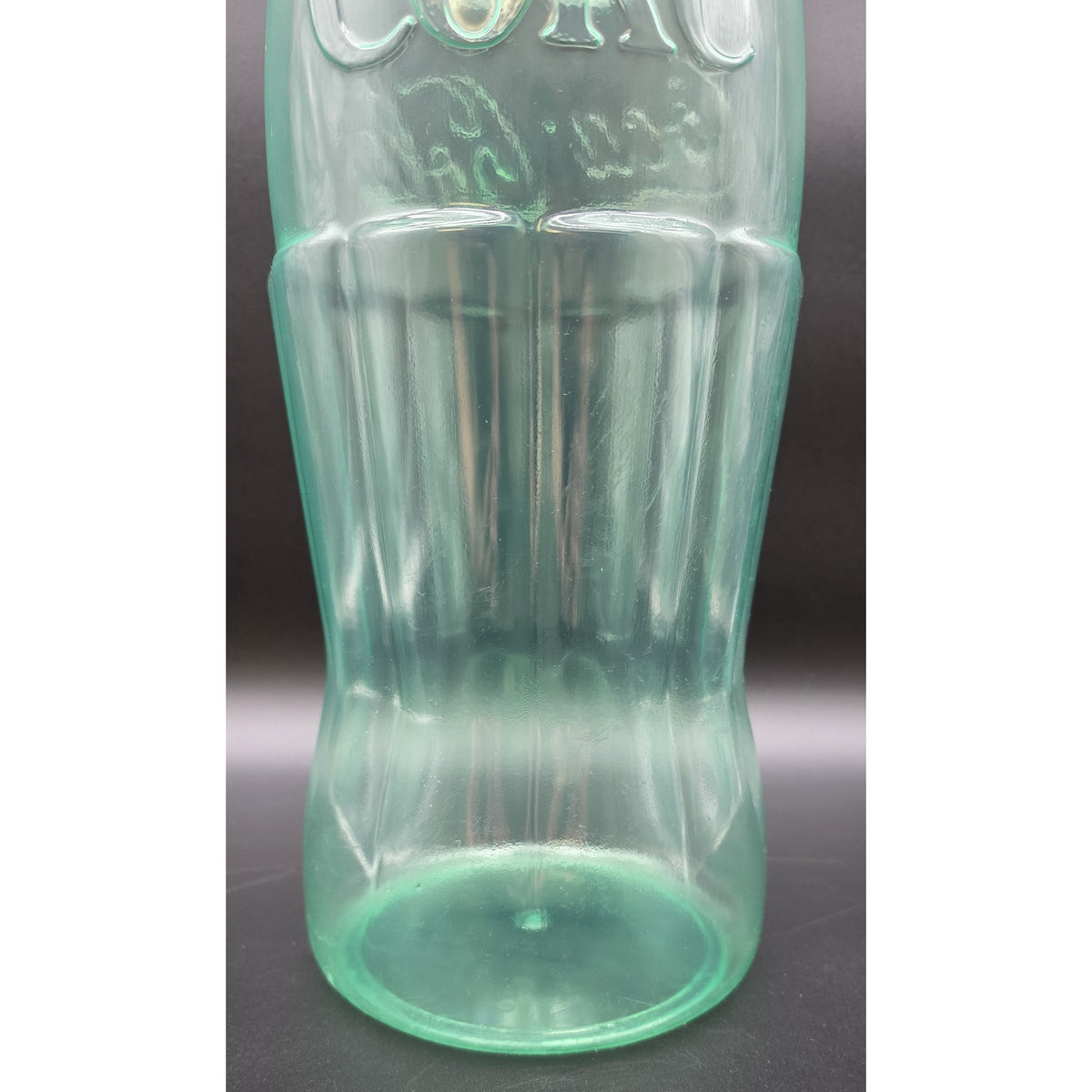 Vintage 1989 Coca Cola Huge 23.5 Plastic Bottle Bank Green Tinted Glass Look Box