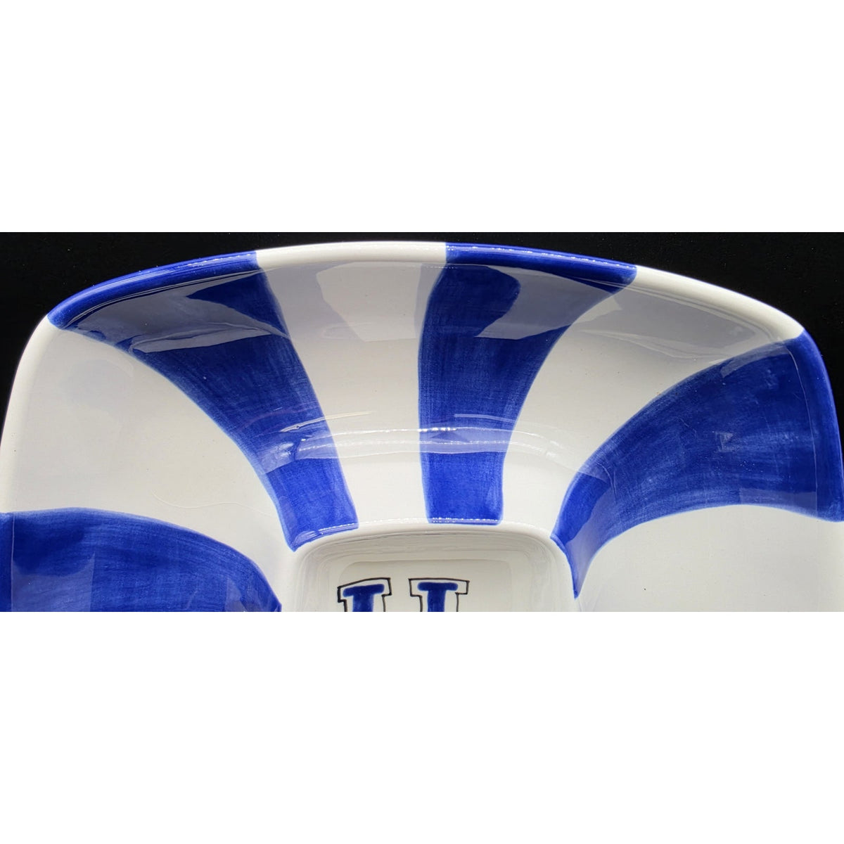 Vintage University of Kentucky Wildcats Chip Dip Platter Square Bowl Cabells Too