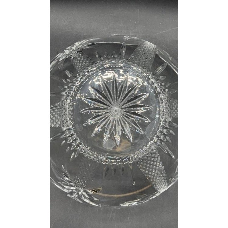 Shannon Crystal by Godinger Palm Tree Large Centerpiece Bowl 10.5" ScallopedEdge