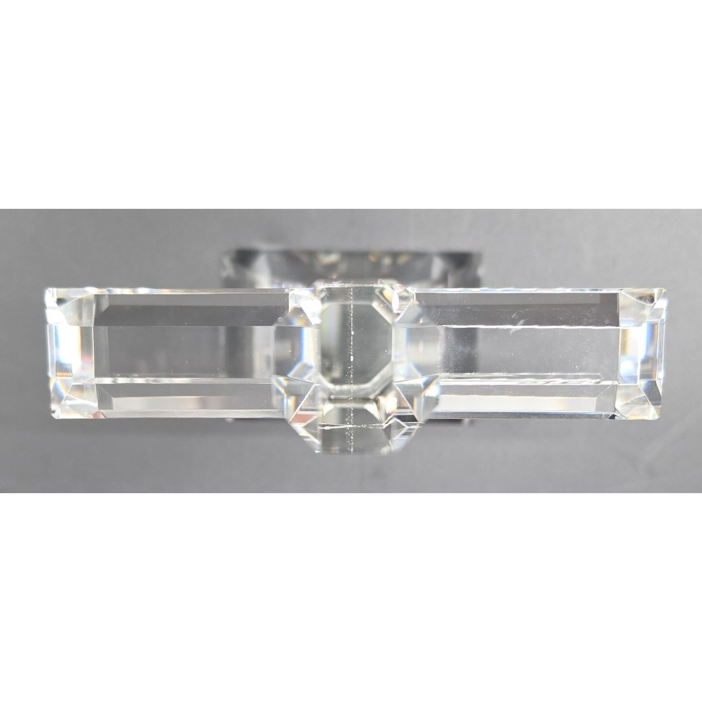Vintage Cut Lead Crystal Cross 8.5" Tall Heavy 1lb 11oz Stunning Clarity