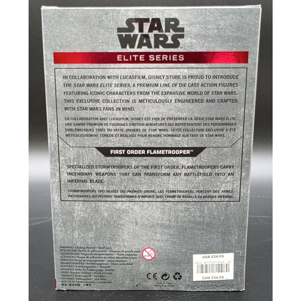 Disney Store Star Wars Elite Series First Order Flametrooper Die Cast NIB