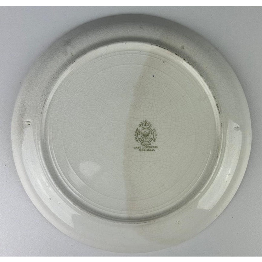 1898 Masonic Plate Pittsburgh Commandery No.1 Knowles Taylor Gold Gilt Porcelain