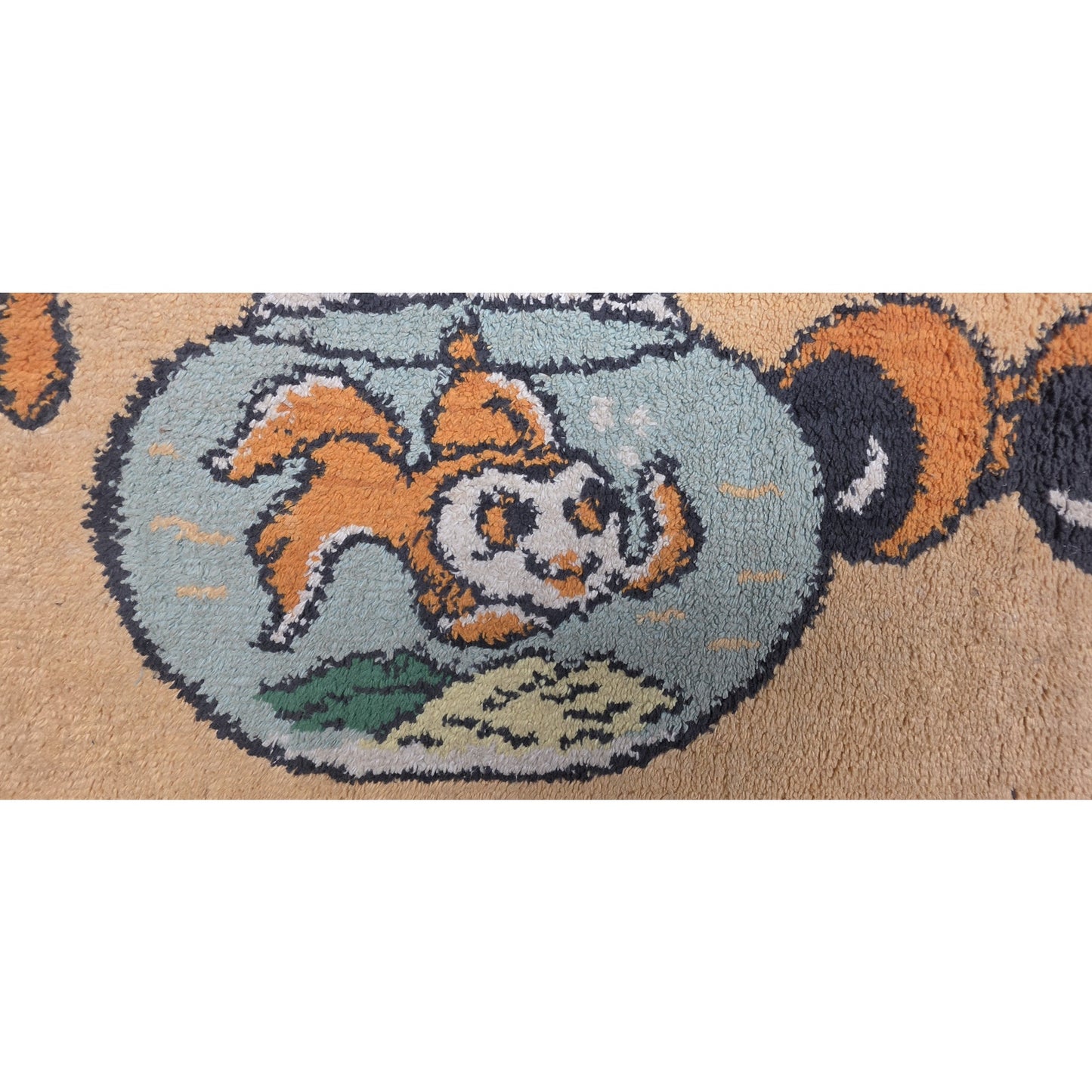Vintage Disney Pinocchio & Friends Tapestry Rug w/ Fringe 21x34.5