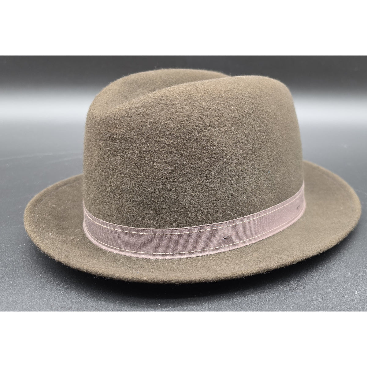 Vintage Capas Design Men Brown Wool Fedora Hat Sz L USA Made Classic Trillby