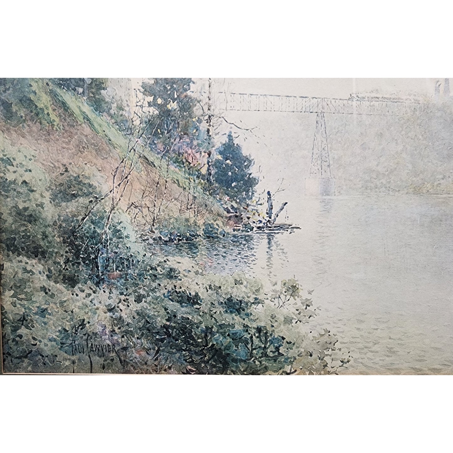 Paul Sawyier High Bridge 1978 Ltd Ed Framed Lithograph 24.5x18.75 COA