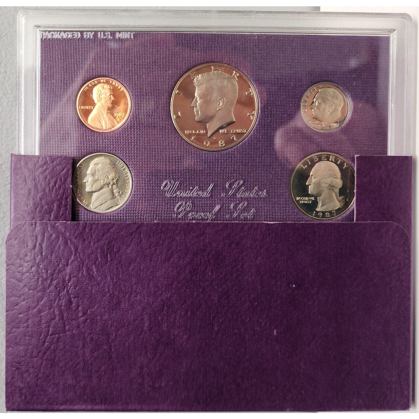 1987 U.S. Proof Set + Treasury Spec Card + 1862 Texas $5 Confederate Note Repro
