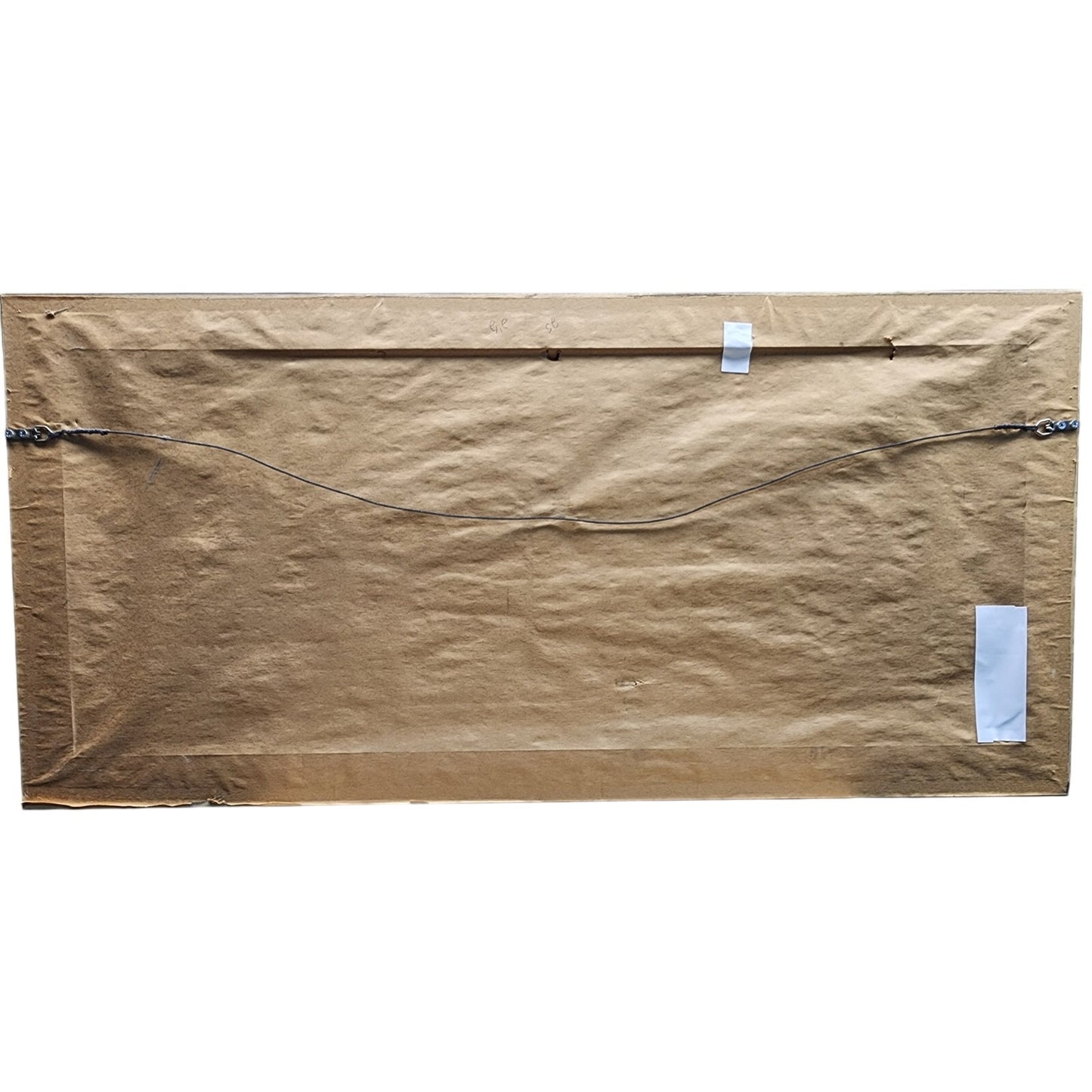 Companions Horse Print by Cortez 1998 Framed Art 42" Wide Black Beveled Frame