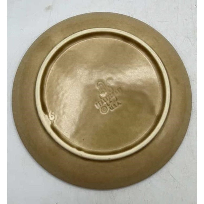 VTG Pfaltzgraff Folk Art 5‑Pc Place Setting Blue Floral (1977)Tan USA Stoneware