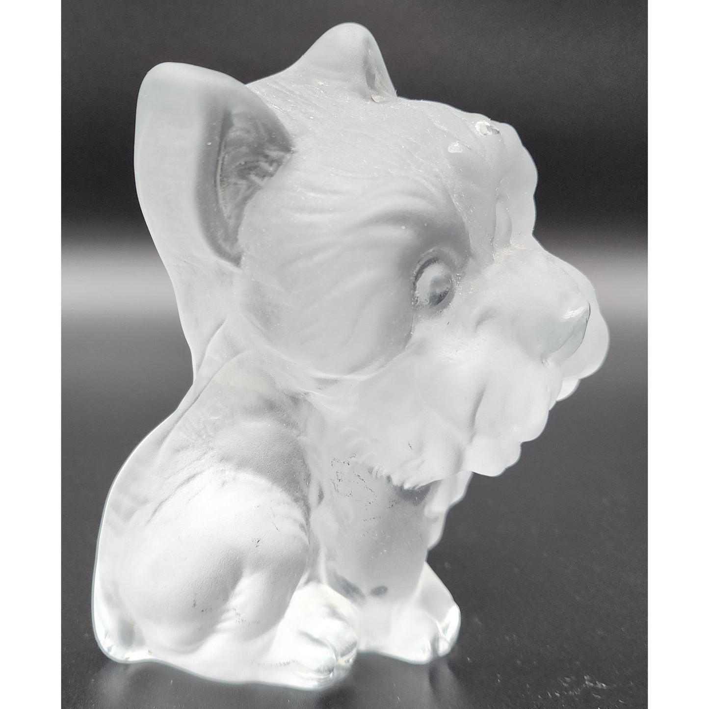 Viking Glass Hand Made USA Scottish Terrier Paperweight Bookend 5.25” Figurine