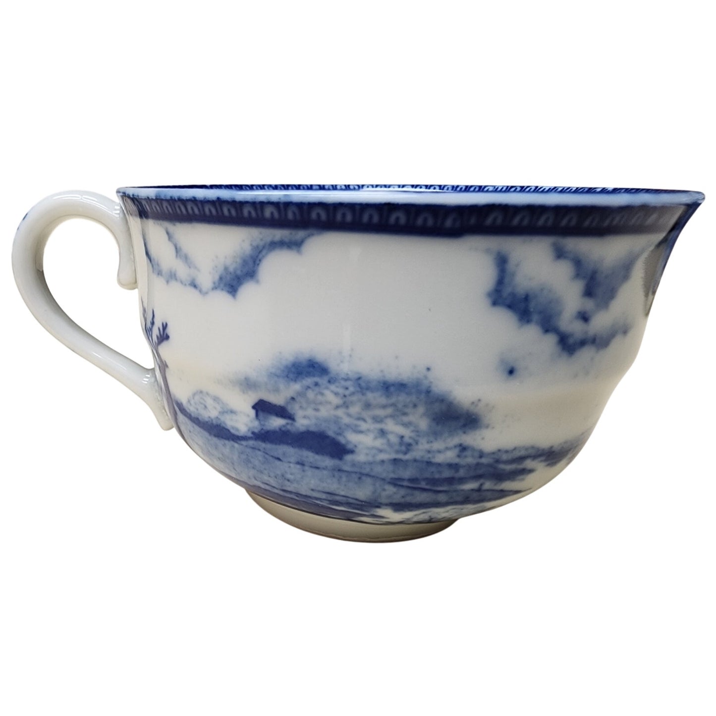 Vintage Blue & White Maruta China Occupied Japan 6 Teacups & 10 Saucers Set