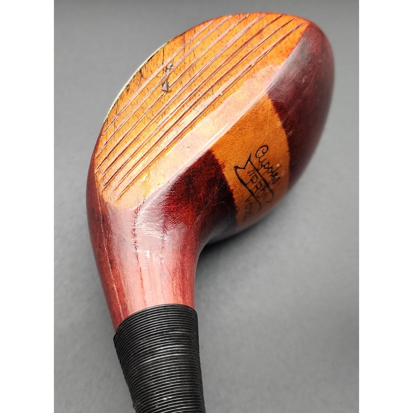 Vintage Cupples “PRO” Model Brassie Wood Golf Club Driver w/ Brass Sole Plate