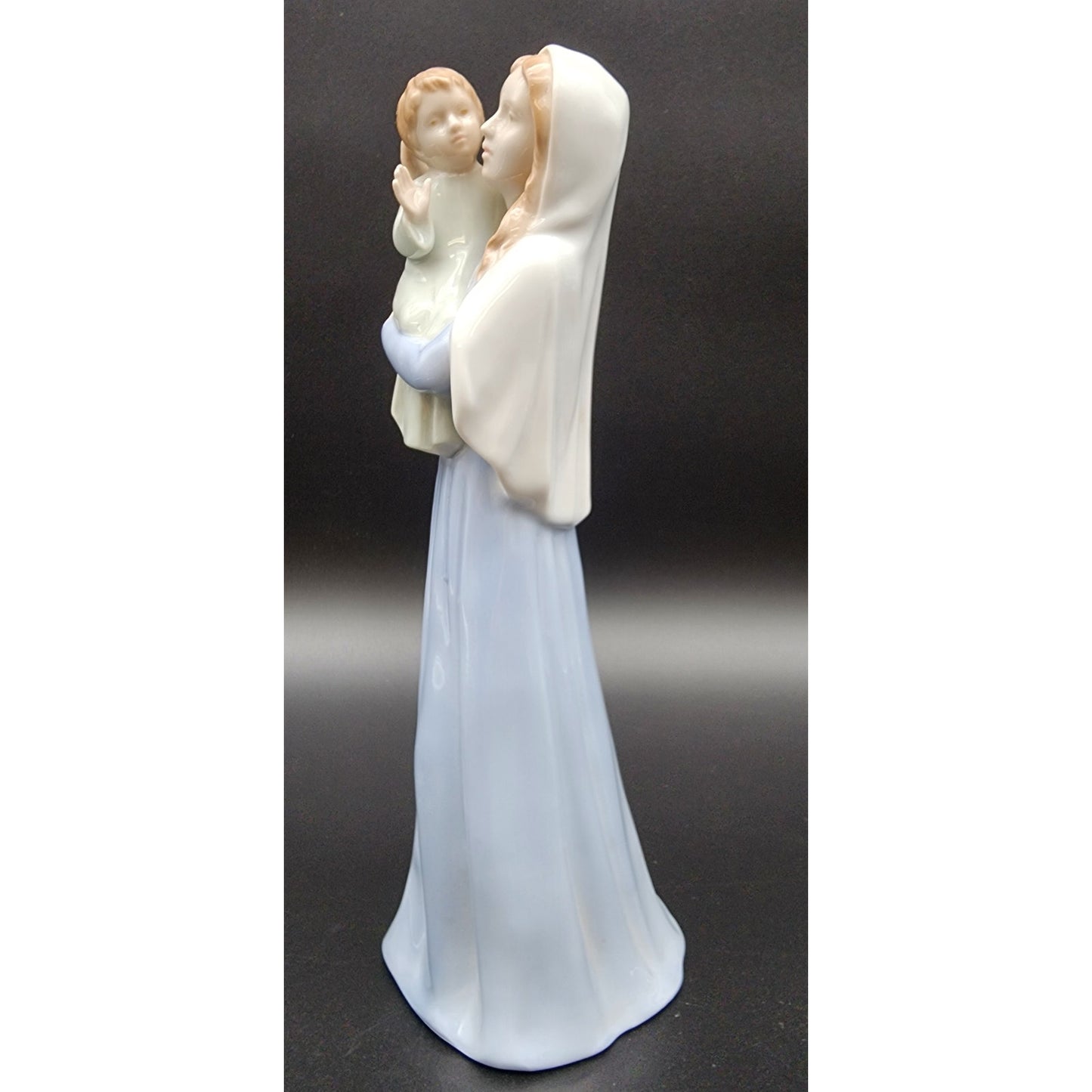 Vintage 1985 RR Roman Valencia Mary & Baby Jesus Porcelain Figurine Japan 10.25"