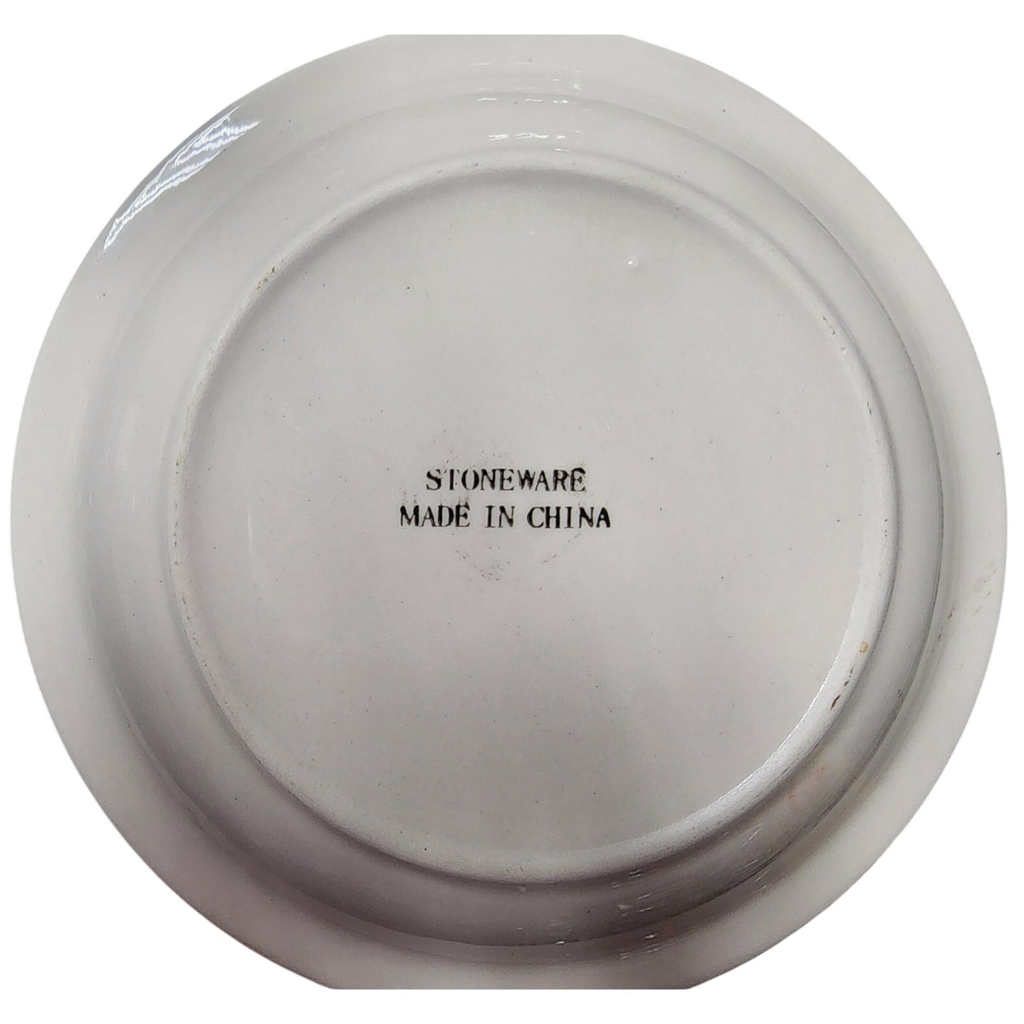 VTG Chinese Stoneware Christmas Dinnerware Set Hand Painted Trees 24 Pc - Rare