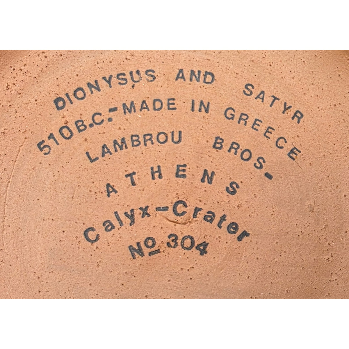Vintage Greek Vase Dionysus Satyr Athens Pottery Calyx-Krater Lambrou Bros 7.25"
