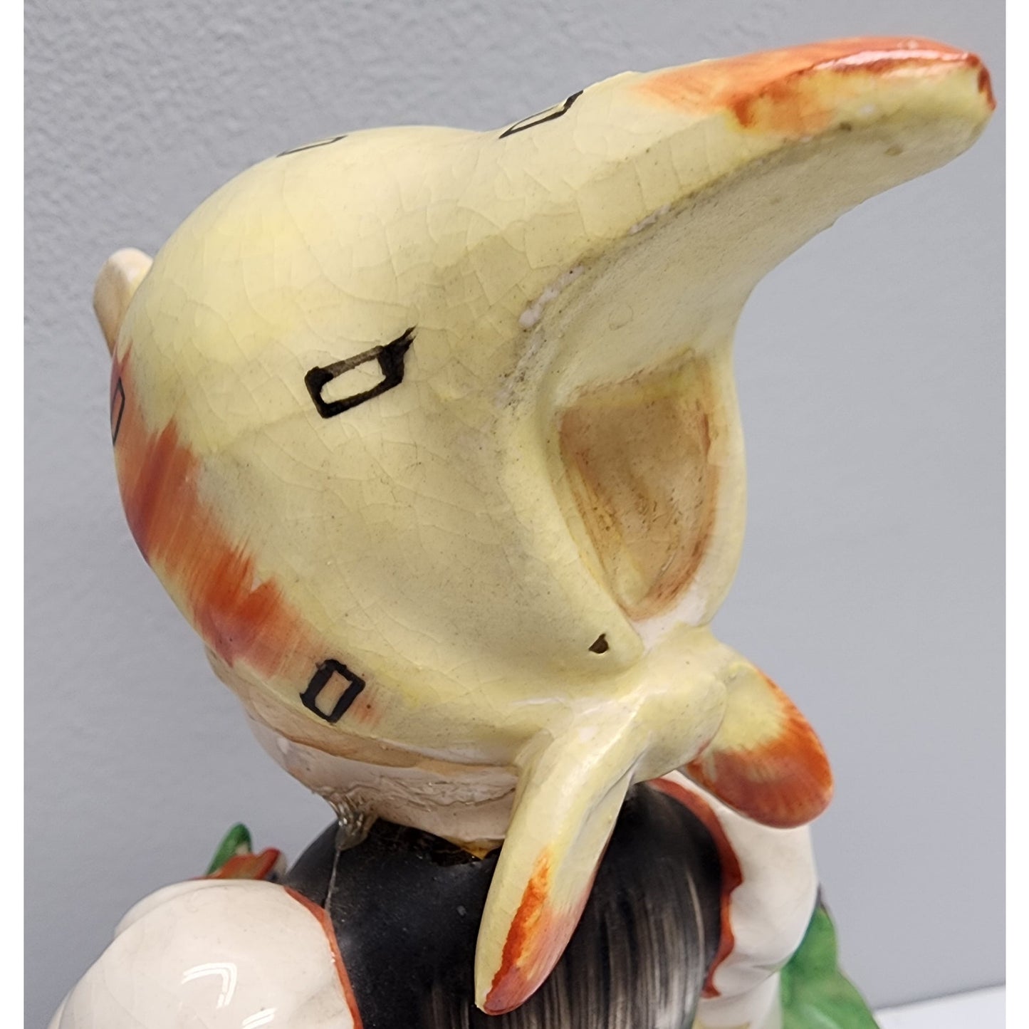 Vintage Made in Japan Dutch Girl Figurine Hand Painted w/ Flower Basket 8.5"