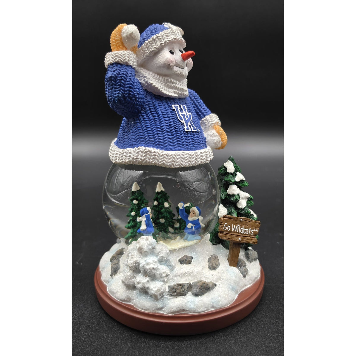 Vintage Univ of Kentucky Snowfight Snowman Snowglobe LE #356/3000 Wildcats