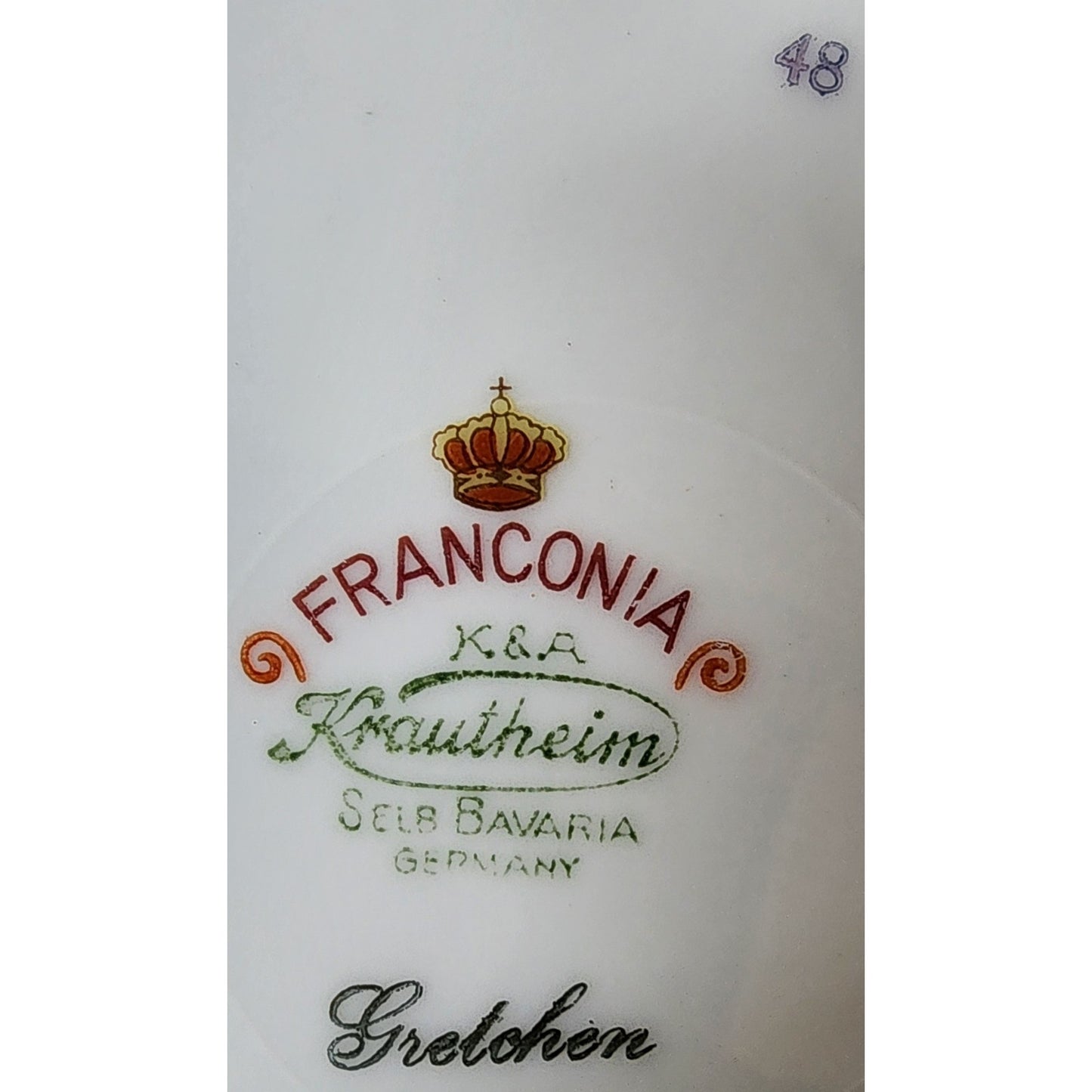 Vtg Franconia Krautheim Selb Bavaria Gretchen 24pc Floral Set Gold Scalloped