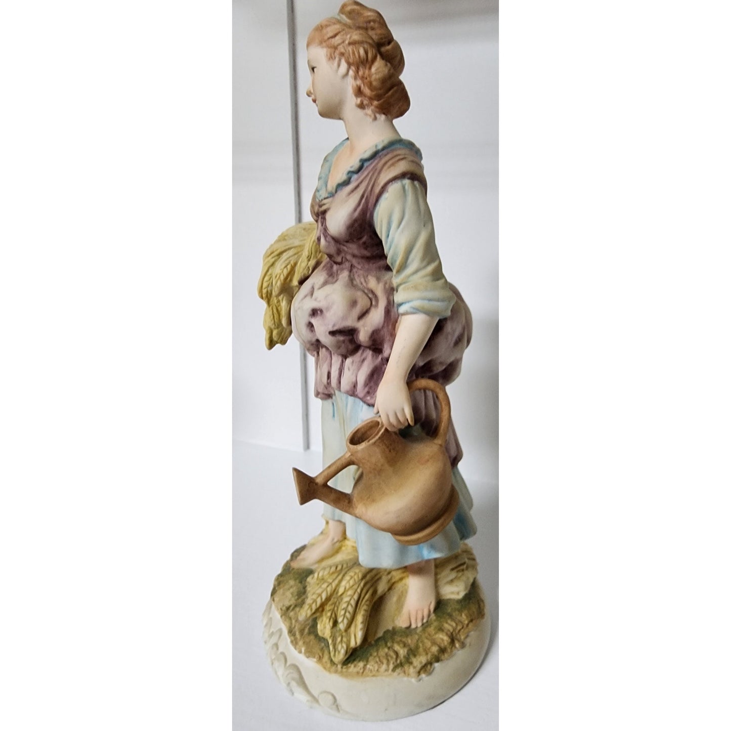 Lefton China Harvest Figurines Man & Woman – Hand Painted Vintage – 10” Tall