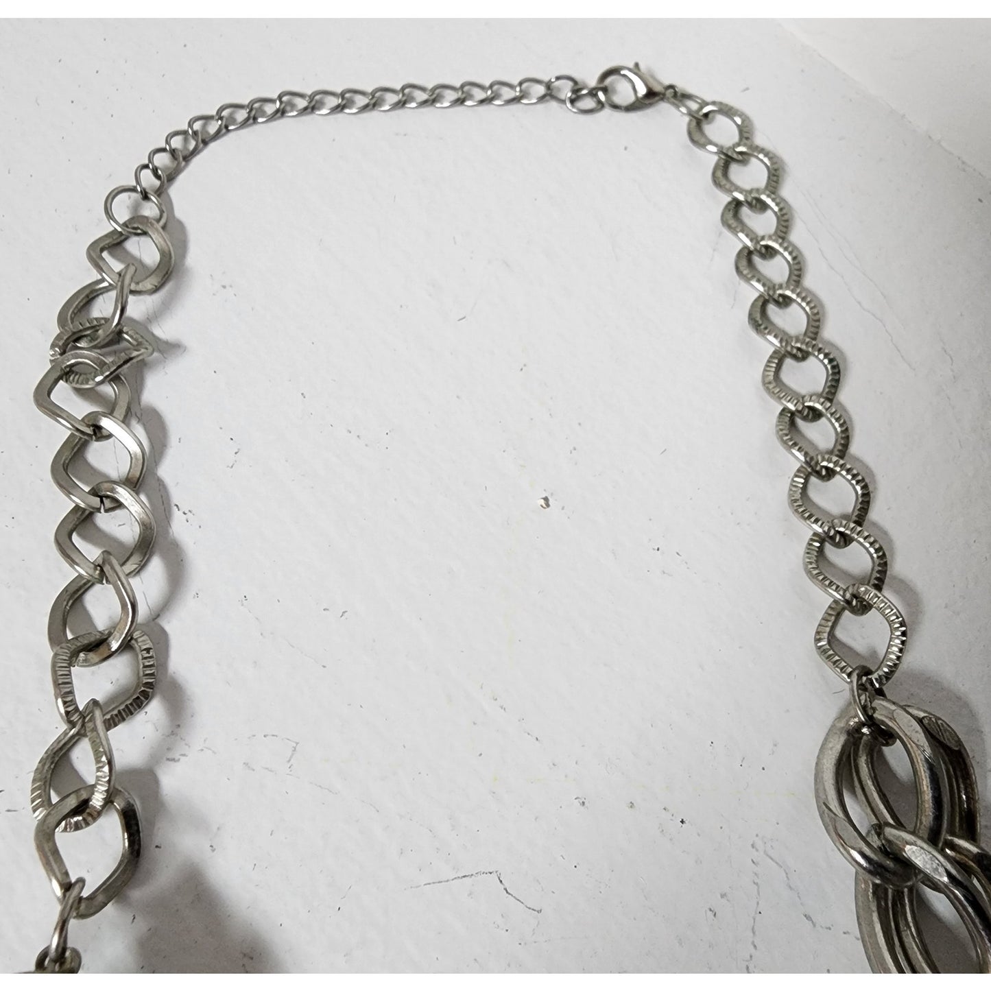 Vintage Charm Necklace w/ Heart Amulet Luke 10:27 & Cross – Unique Design