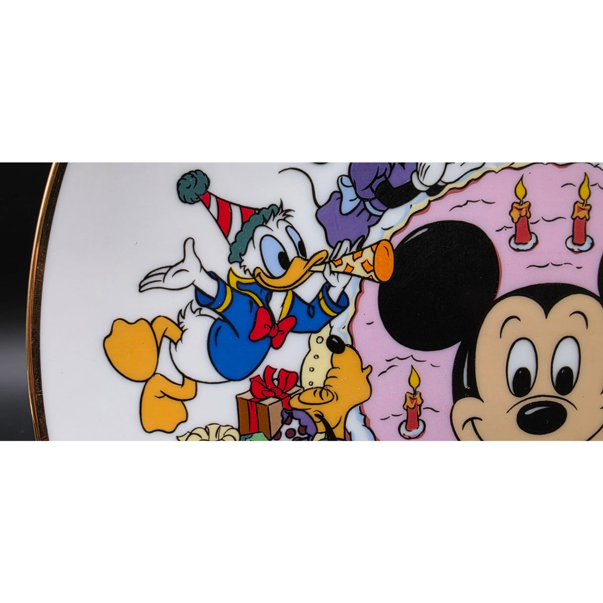 Vintage Mickey Mouse 50th Birthday Commemorative Plate 1978 Gold Rim Disney 9.25"
