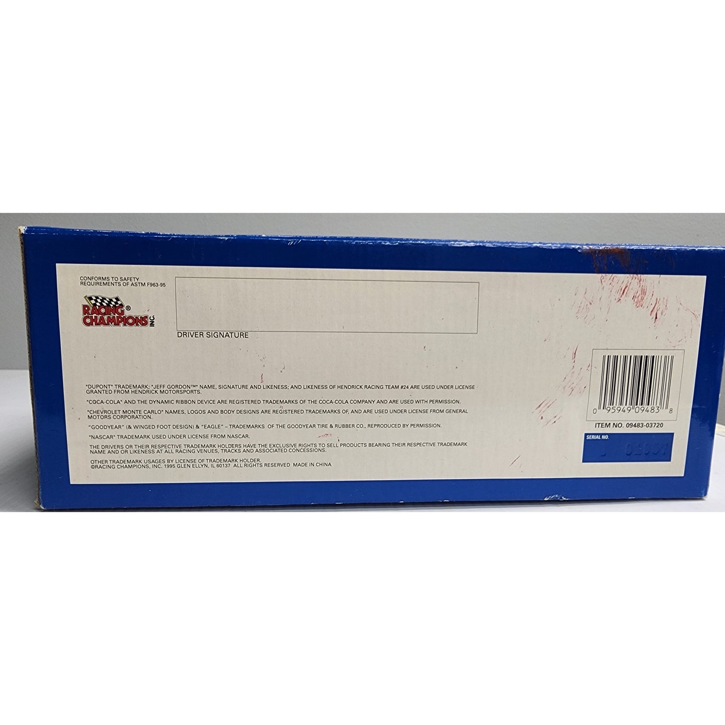 1995 Racing Champions 1/24 Jeff Gordon #24 DuPont Chevy Monte Carlo Die-Cast MIB