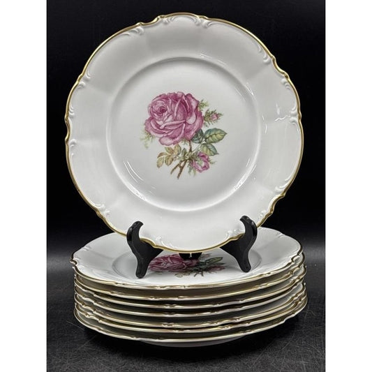 Set of 8 Vintage Hutschenreuther Selb Pasco “The Dundee” Dinner Plates
