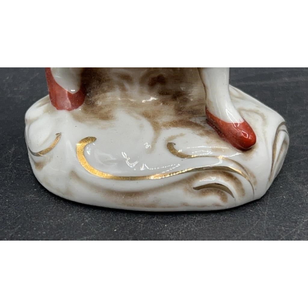 Vintage Occupied Japan Maruyama Porcelain Victorian Couple Figurines Hand Painted
