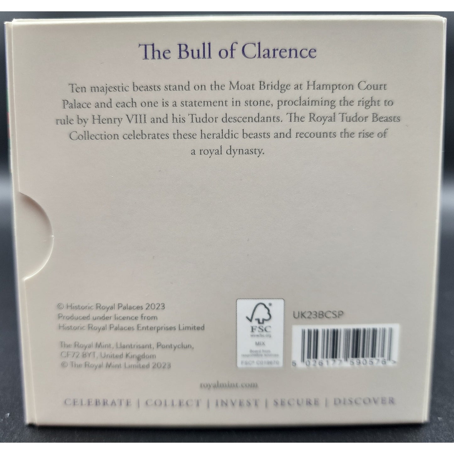 2023 1 oz Proof .999 Silver British Bull of Clarence AND £5 BU Coins w/ OGP/COAs