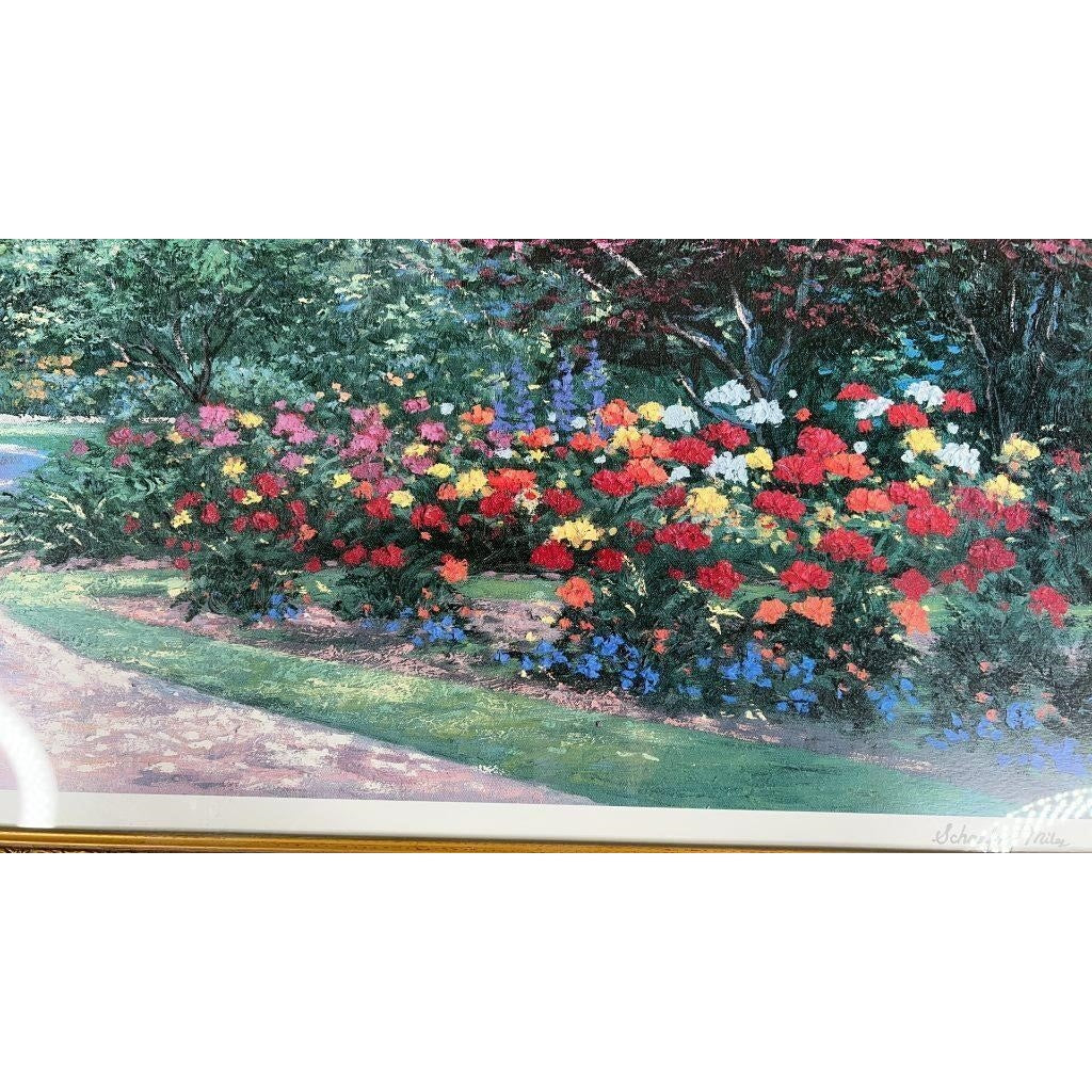 Schaefer Miles “Summer Enchantment” Seriolithograph Ornate Gold Frame COA