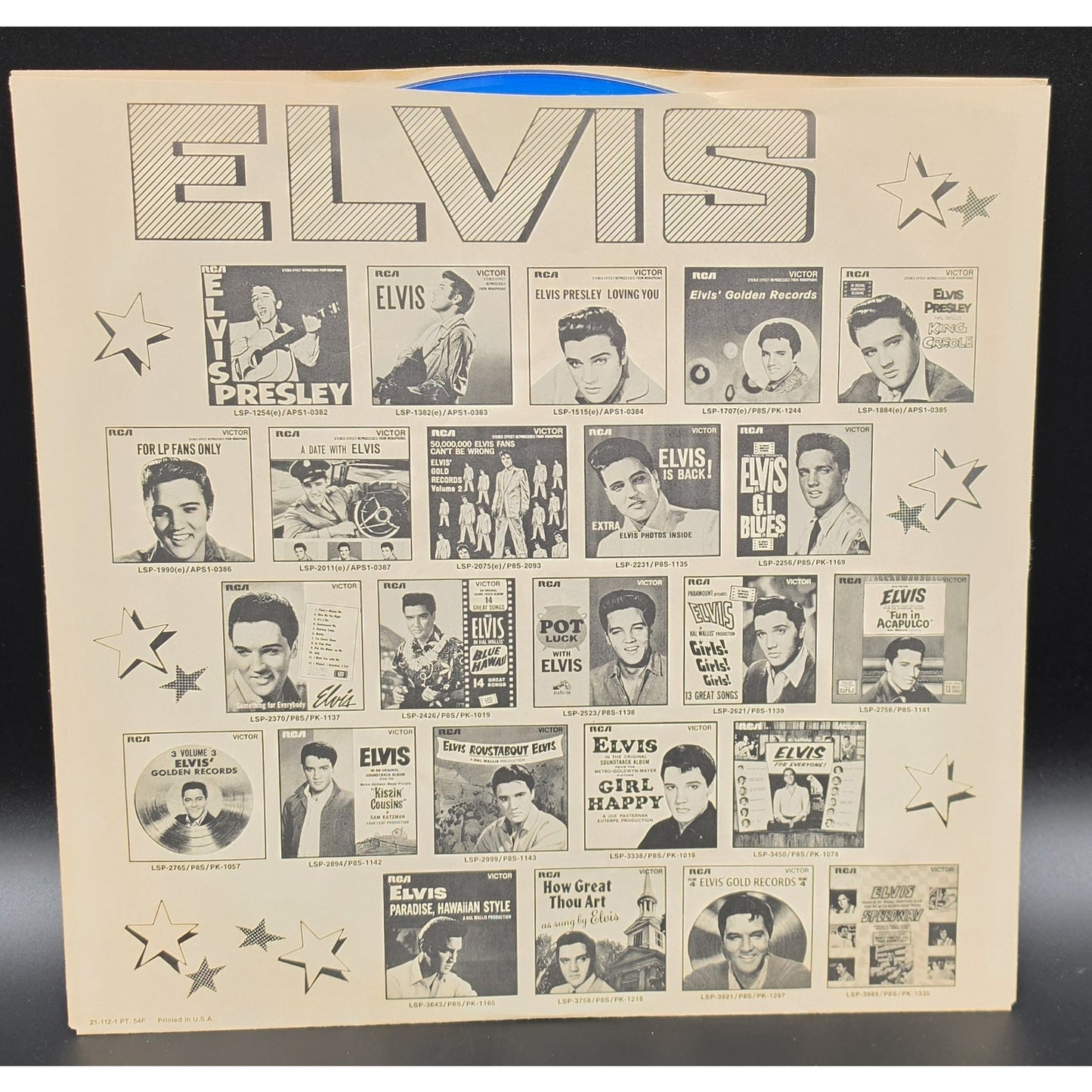 Elvis Presley “Moody Blue” 1977 RCA LP – Blue Vinyl NM, Jacket & Sleeve Good