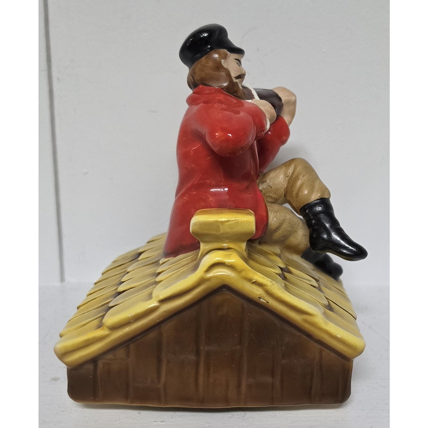 Vintage Fiddler on the Roof Handpaint Ceramic Music Box Rotating Sunrise Sunset
